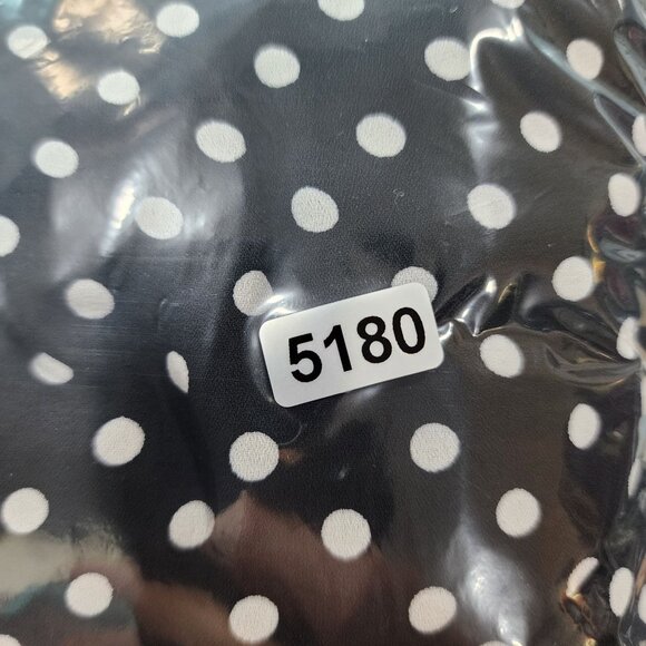 Womens Fortune + Ivy Polka Dot Button-Up Blouse Black & White Roll Tab Sleeves S - Picture 11 of 11